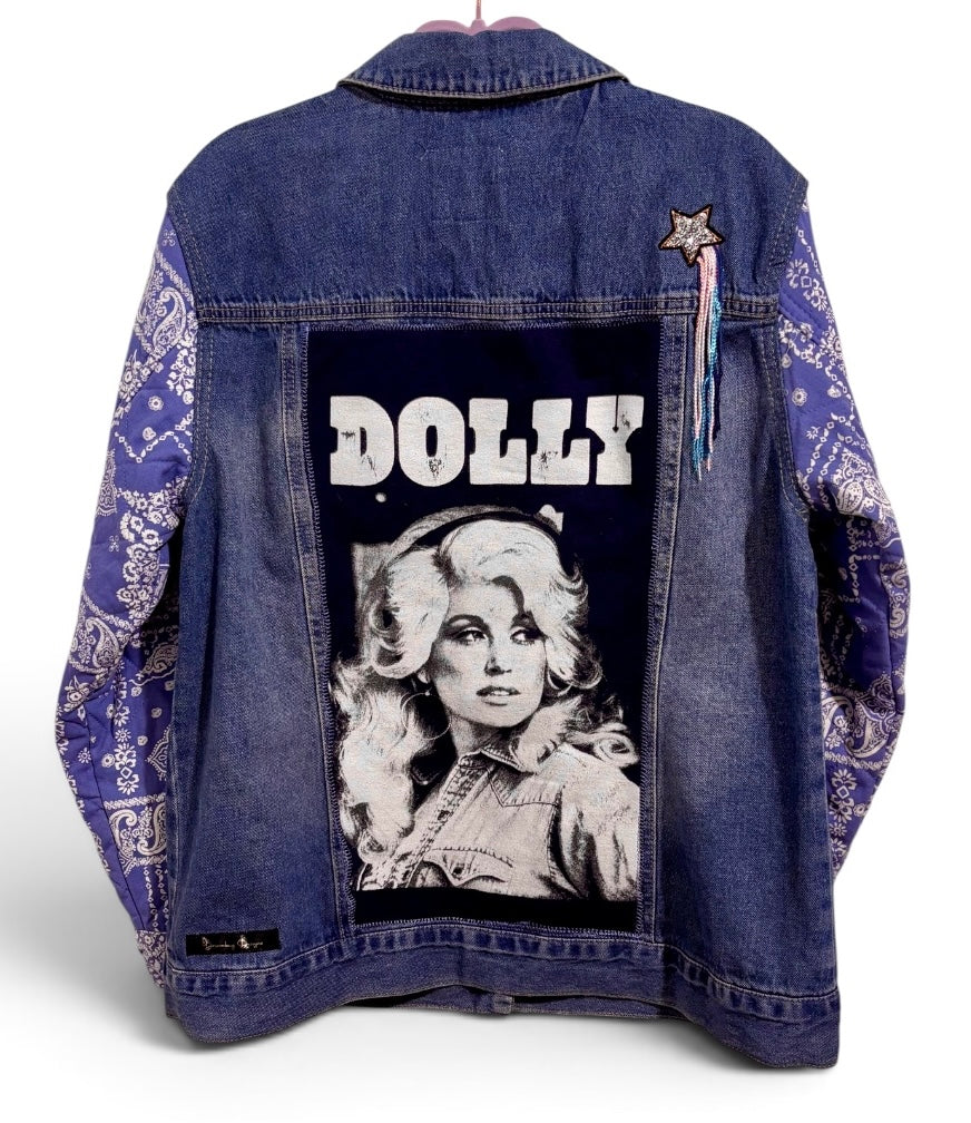 Dolly Parton Inspired Kensie Jacket with Quilted Sleeves