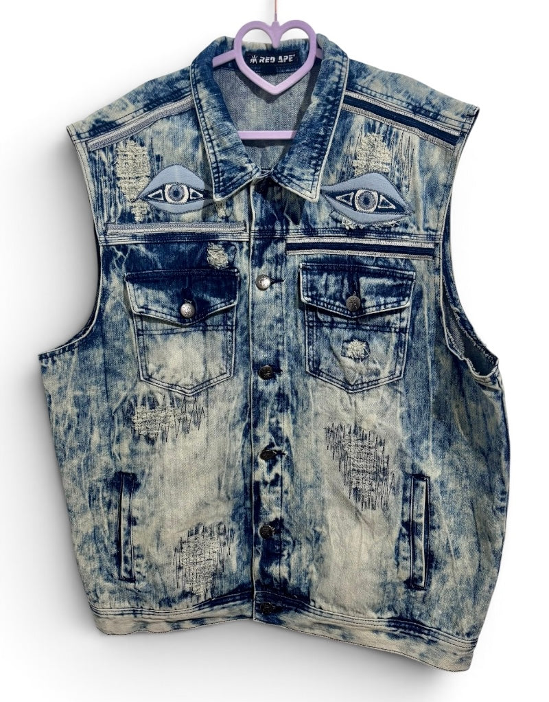 Billy Strings Inspired Red Ape Men’s Denim Vest