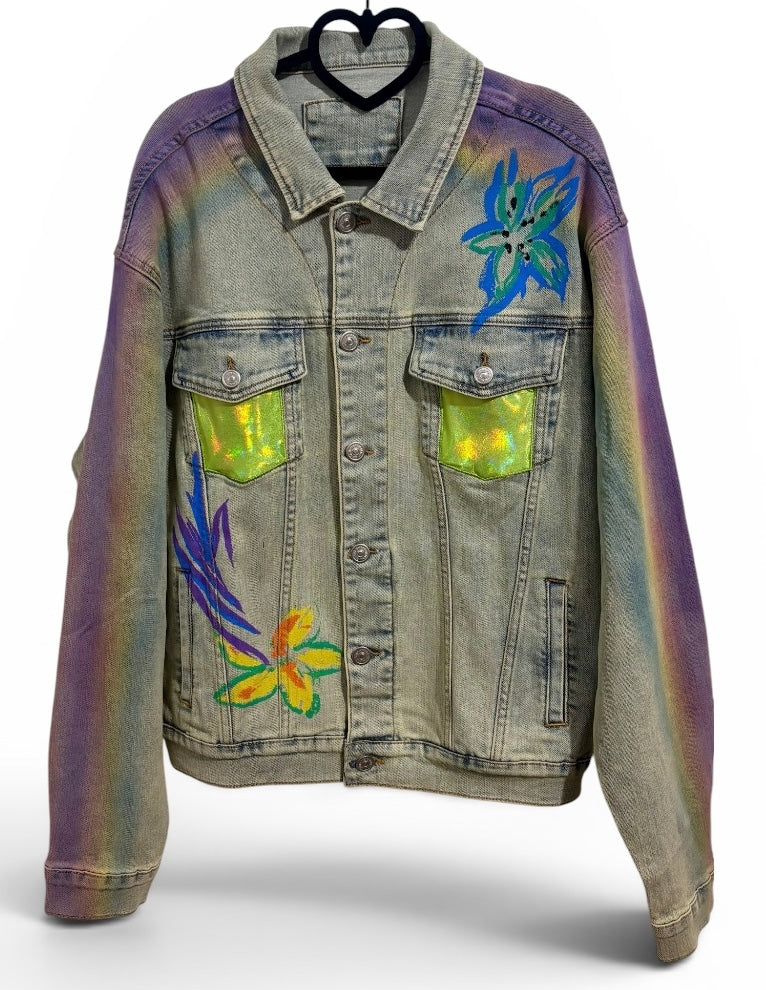 You Can Buy Yourself Flowers Men’s Forever 21 Denim Jacket