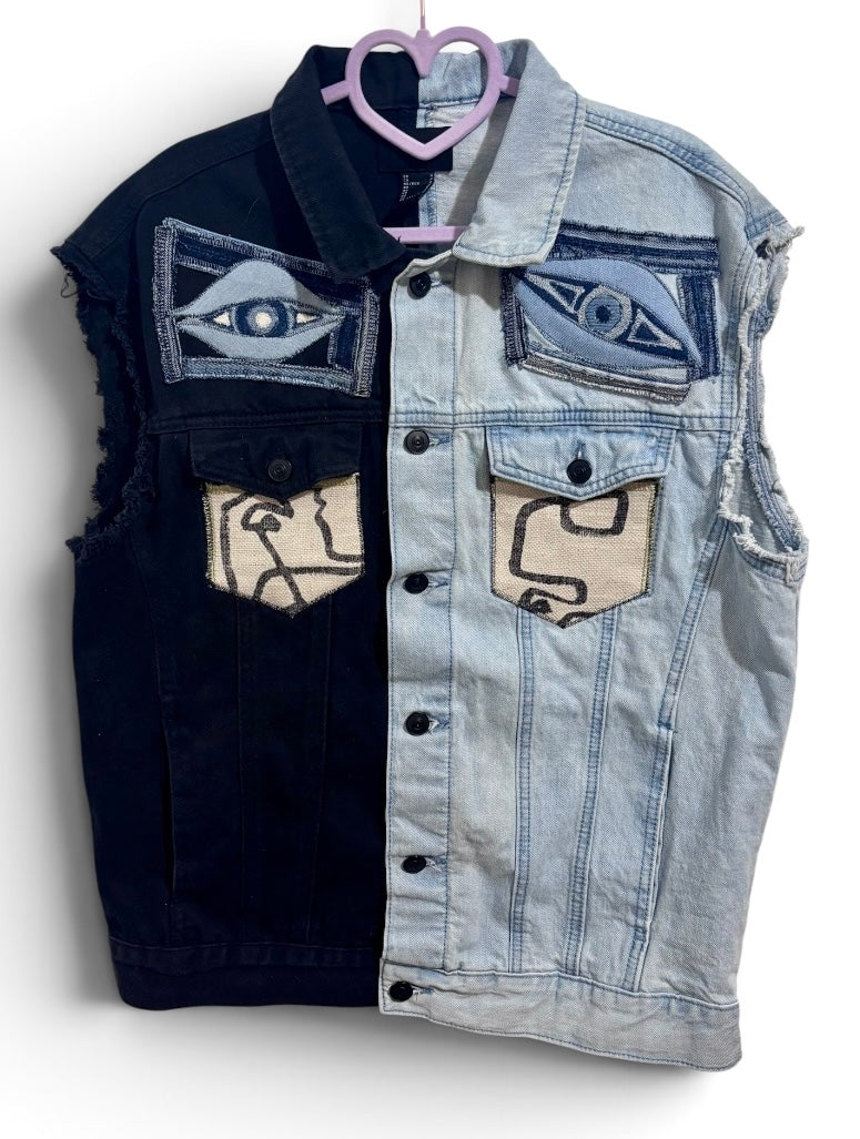 How Many People Are You Forever 21 Men’s Two Toned Denim Vest