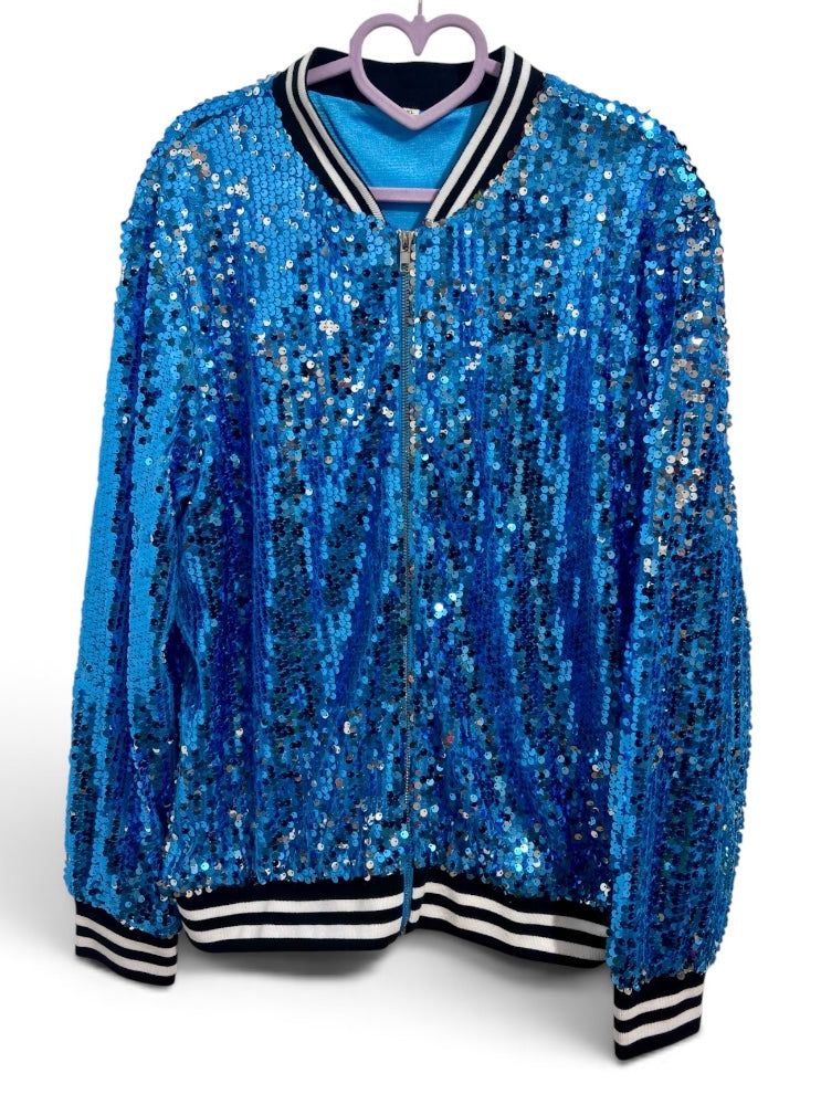 Don’t Deplete My Oxygen For The Guy Who’s Turning Blue Sequin Bomber