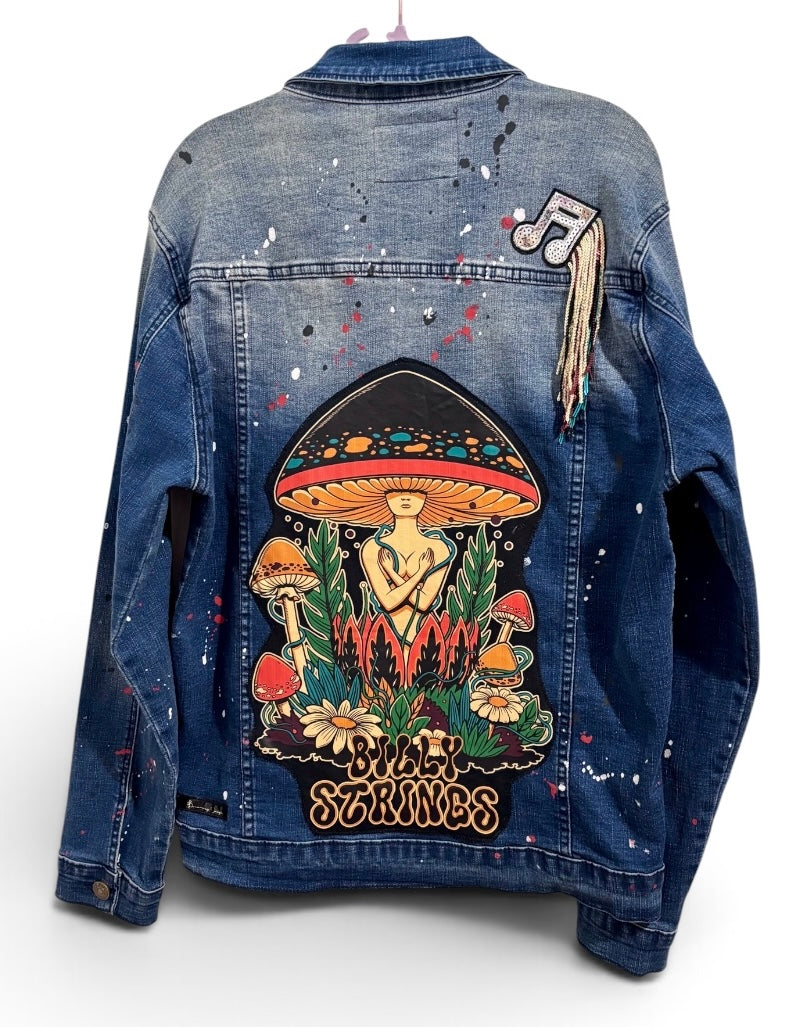 Doin’ Things Right Maison Paint Splattered Men’s Denim Jacket