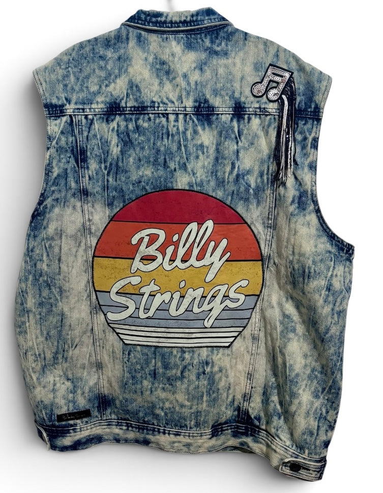 Billy Strings Inspired Red Ape Men’s Denim Vest
