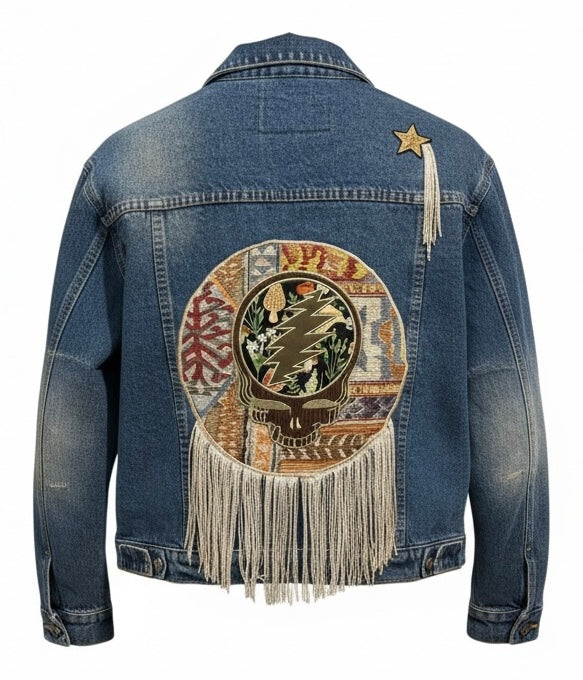Let It Grow Le Lis Denim Jacket with Suede Accents