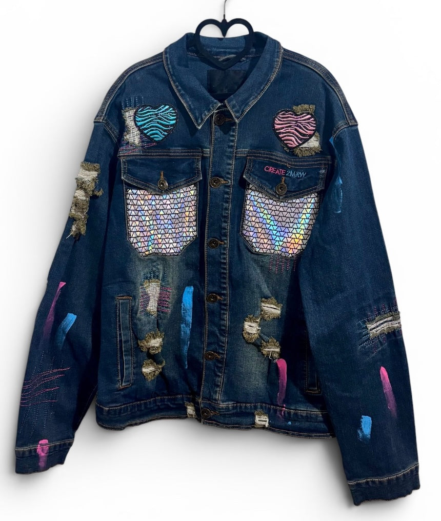 Laugh & Laugh & Fall Apart Create 2mrw Men’s Denim Jacket