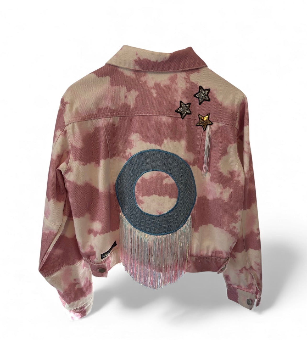 Peach Love Day Dreamin’ Come Waste Your Time With Me Phish Inspired Upcycled Jacket