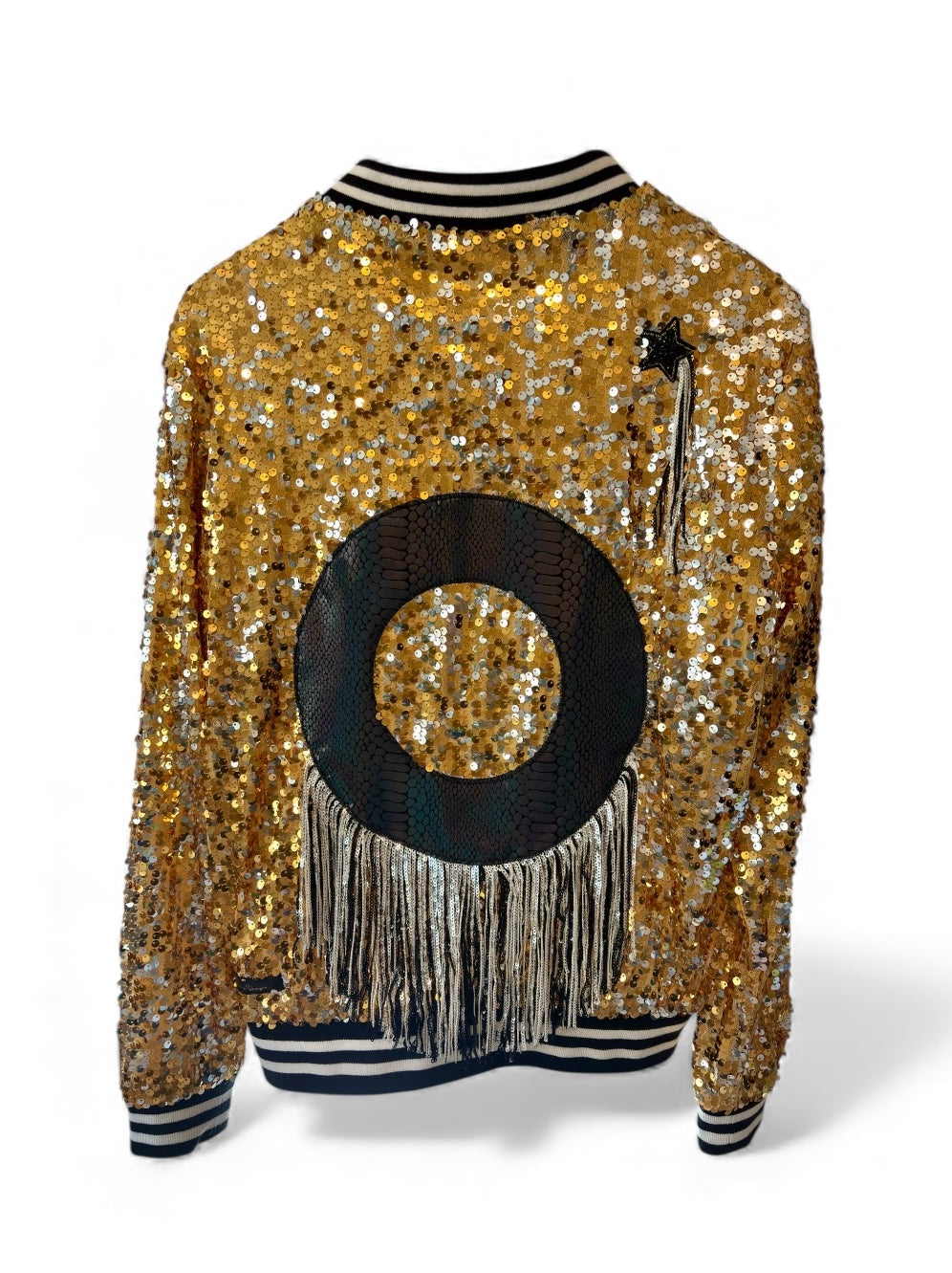 We’ve Got it Simple Classic Gold Sequin Bomber