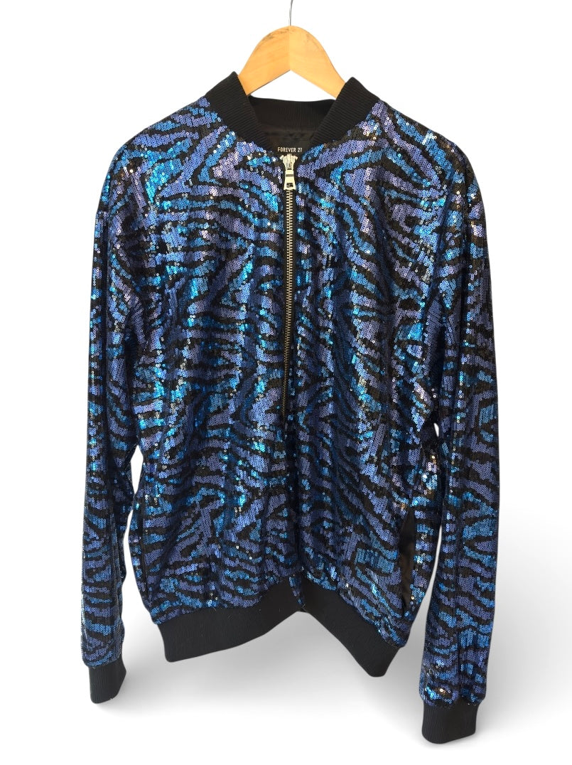 Goin Downtown to the Disco Men’s Forever 21 Sequin Bomber