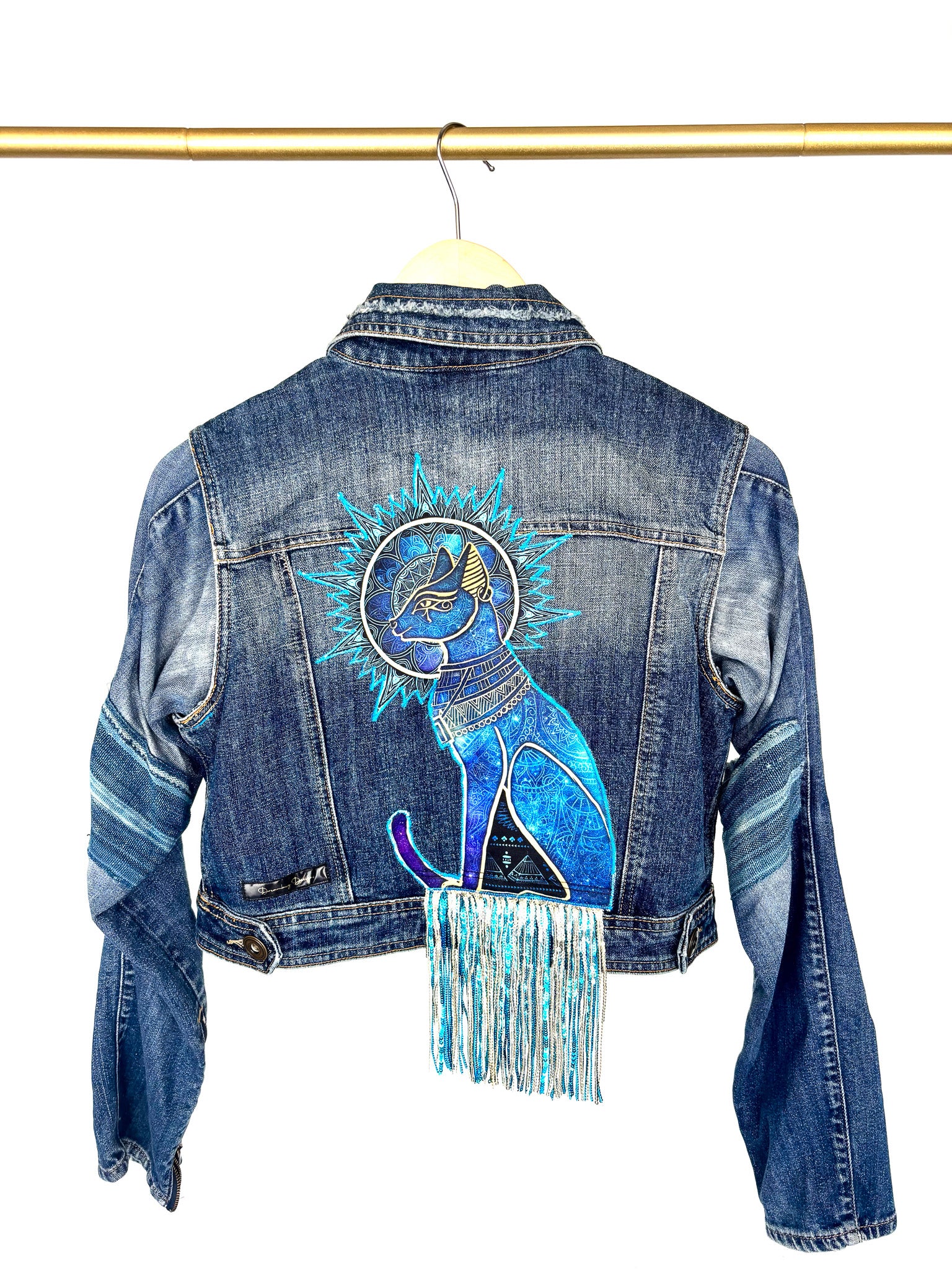 Cat Inspired CATO Denim Vest with added Levi's sleeves