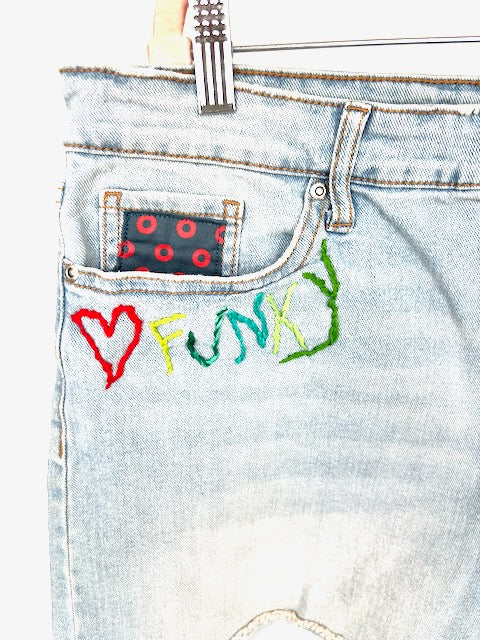 Funky Bitch Phish Inspired Sofia Vergara Denim Shorts
