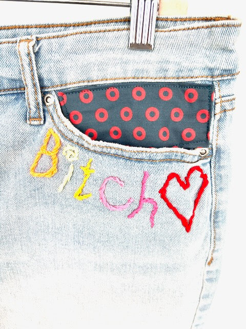 Funky Bitch Phish Inspired Sofia Vergara Denim Shorts