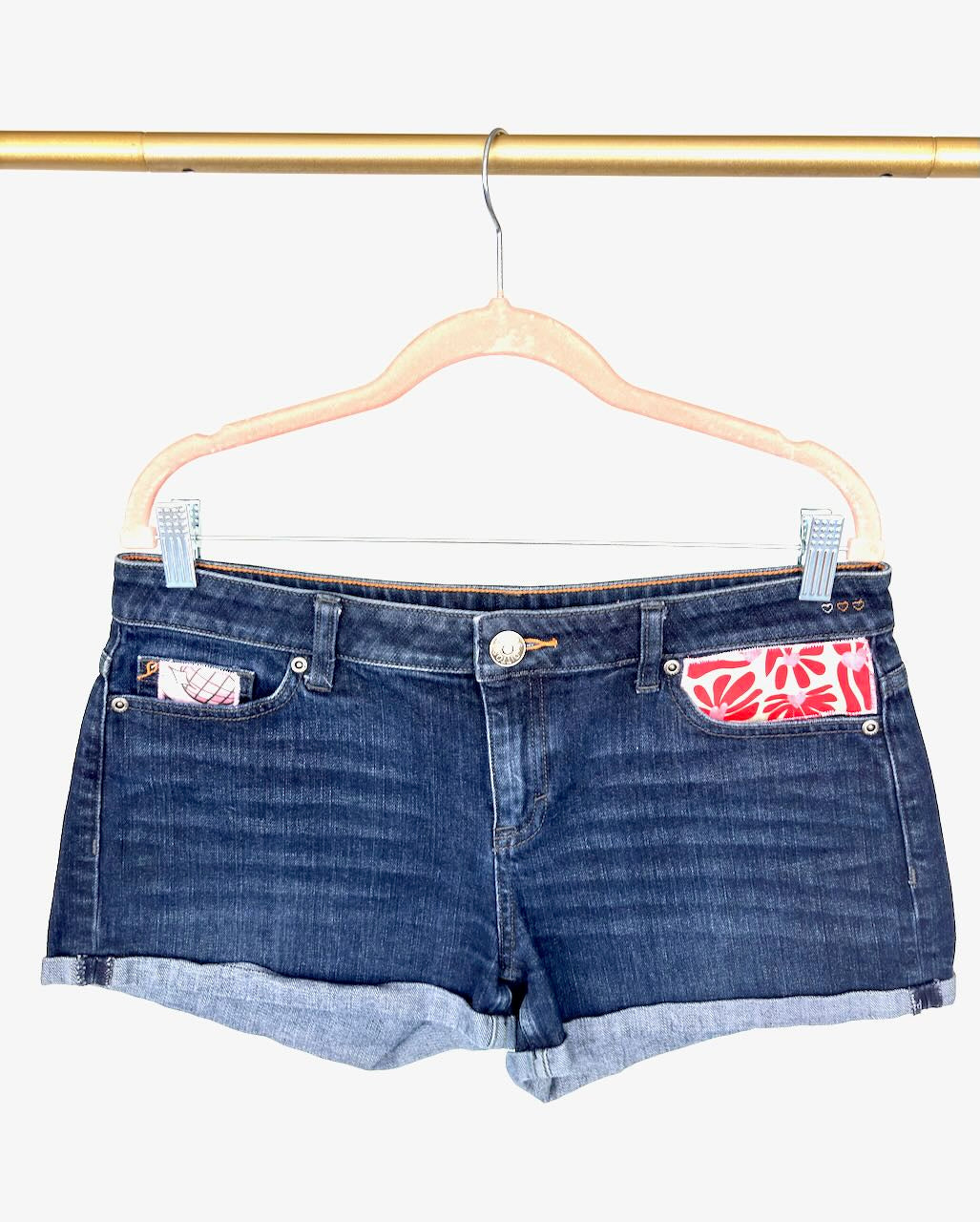 Billy Strings Red Daisy Inspired Dittos Brand Denim Shorts