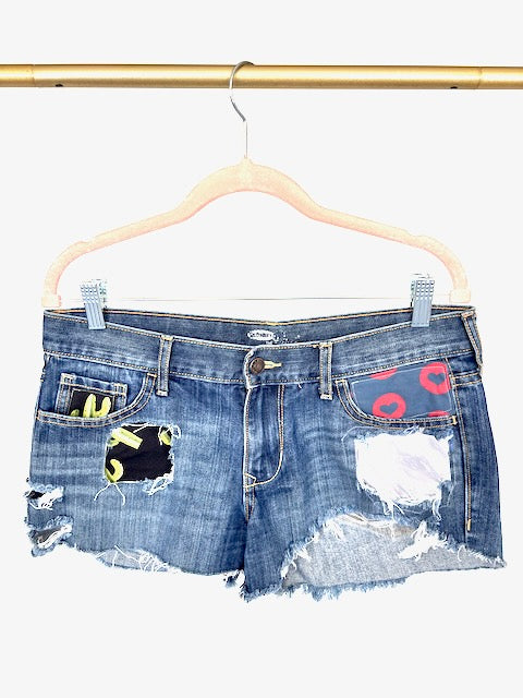 Old Navy Phishy Phunky Cheeky Denim Shorty Shorts