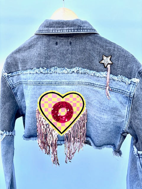 When the Circus Comes to Town Pretty Little Thing Cropped Denim Jacket