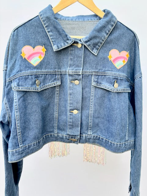 Phish Inspired Rainbow Denim Jacket