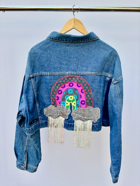 Phish Inspired Rainbow Denim Jacket