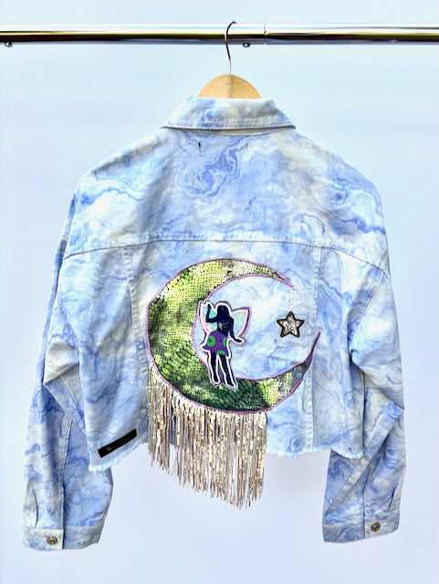 Phish Inspired Purple Swirl Forever 21 Denim Jacket