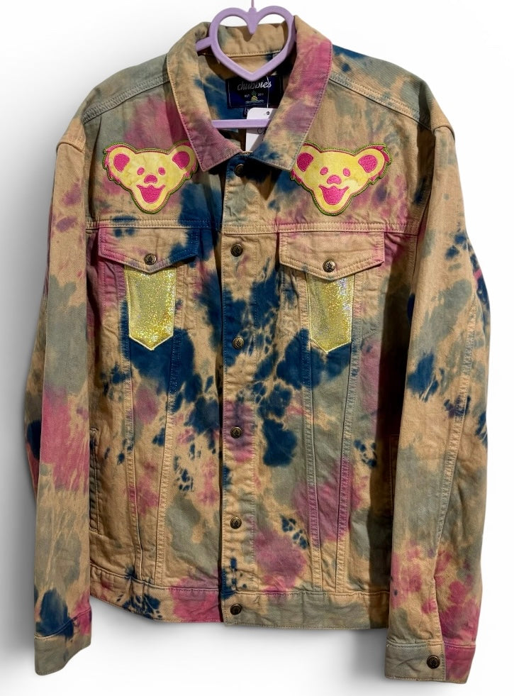 Dancing In The Streets & All Around Men’s Chubbies Tye Dye Denim Jacket
