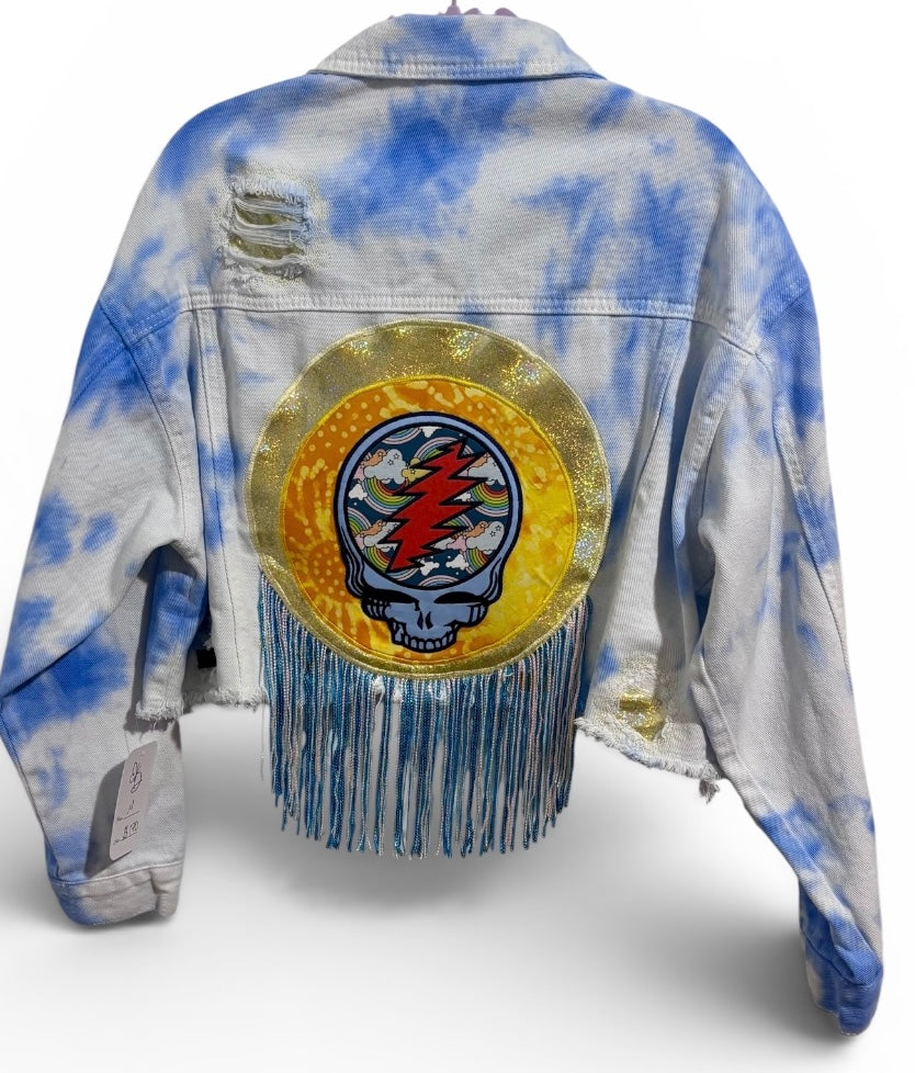 Don’t Worry Be Happy Forever 21 Denim Jacket