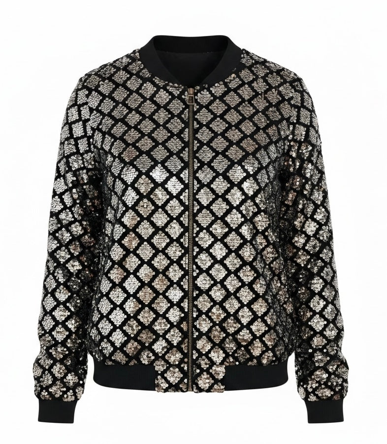 Disco Steeze Sequin Bomber