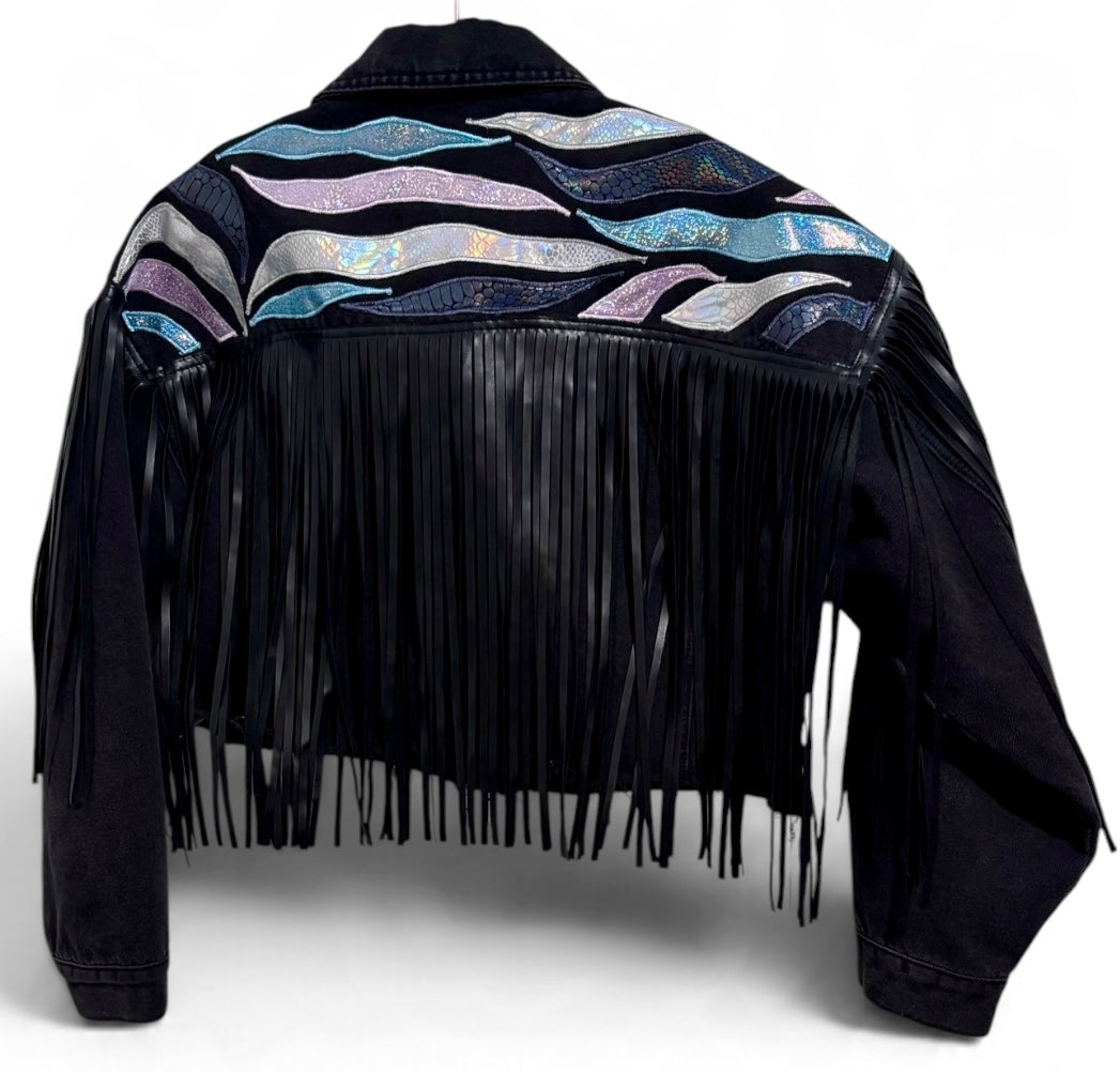 Stripes & Fringe Forever 21 Denim Jacket