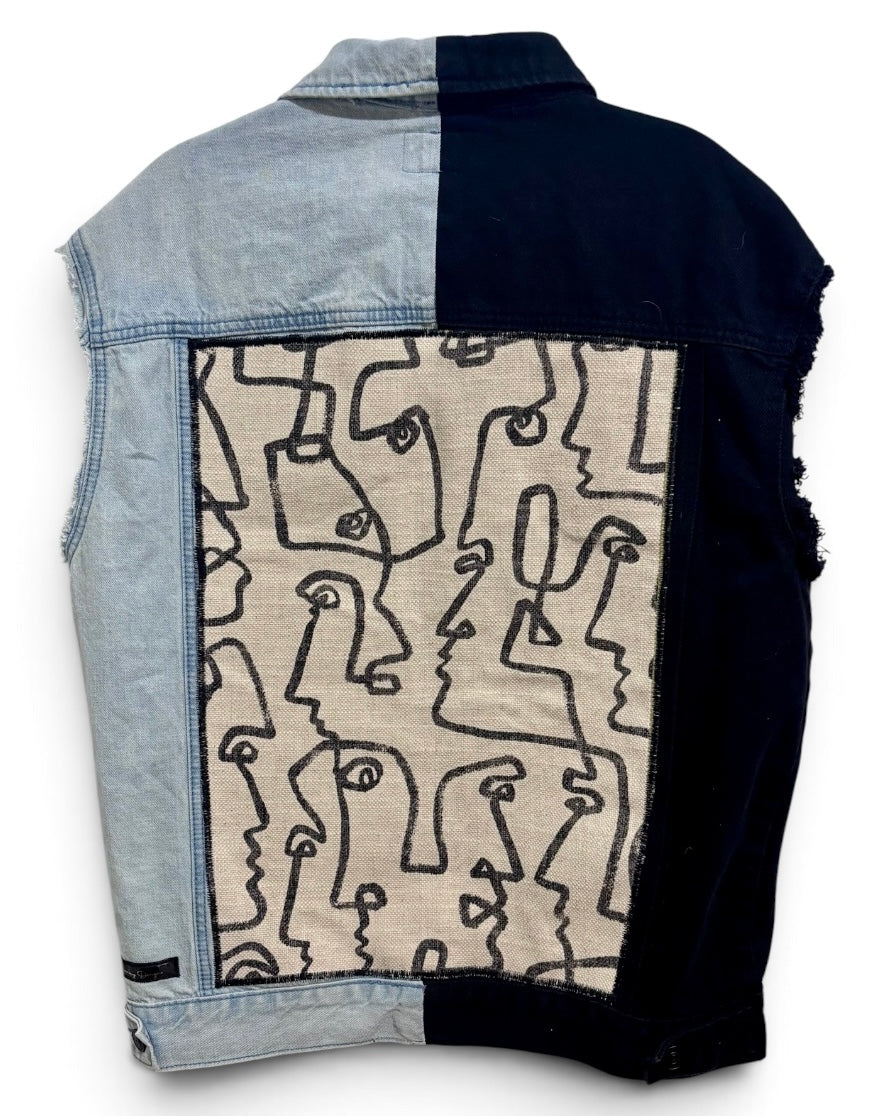 How Many People Are You Forever 21 Men’s Two Toned Denim Vest