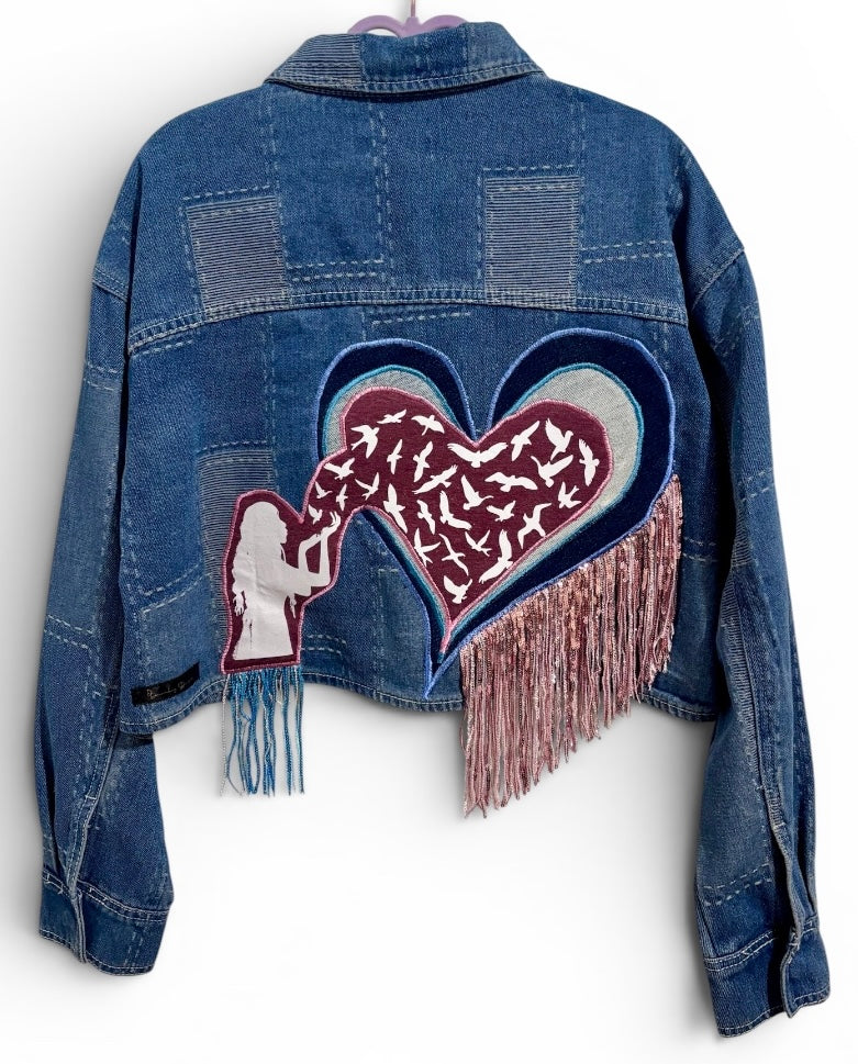 Bail Dreaming Forever 21 Faux Quilted Denim Jacket