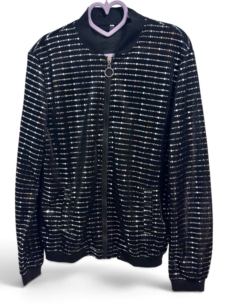 Spectral Colors In The Void Men’s Sheer Bomber