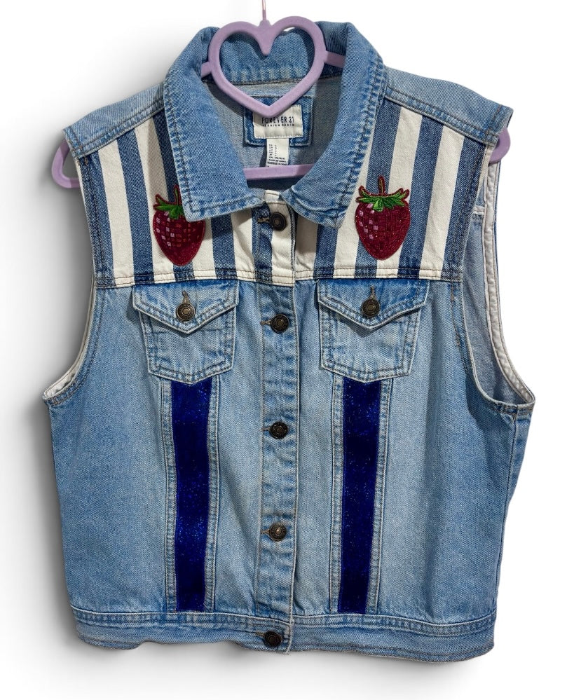 Strawberry Fields Forever 21 Denim Vest