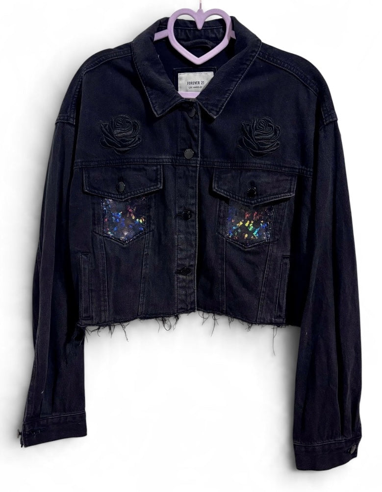 Black Throated Wind Forever 21 Denim Jacket