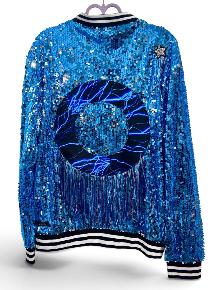 Don’t Deplete My Oxygen For The Guy Who’s Turning Blue Sequin Bomber