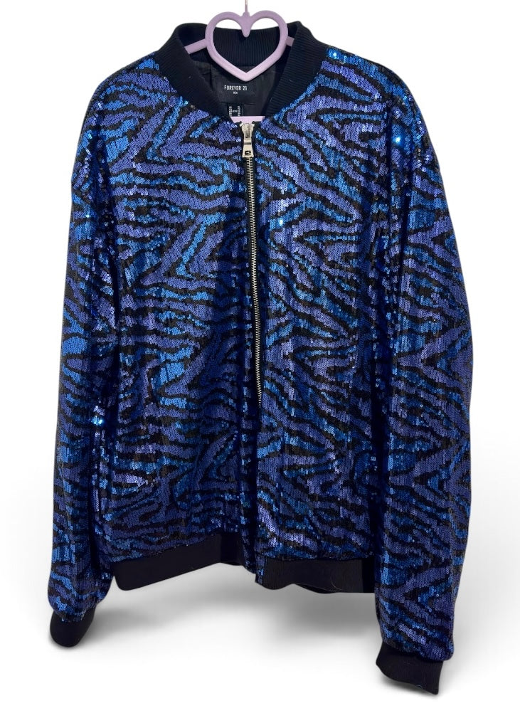 Purple Rain On Me Forever 21 Men’s Sequin Bomber