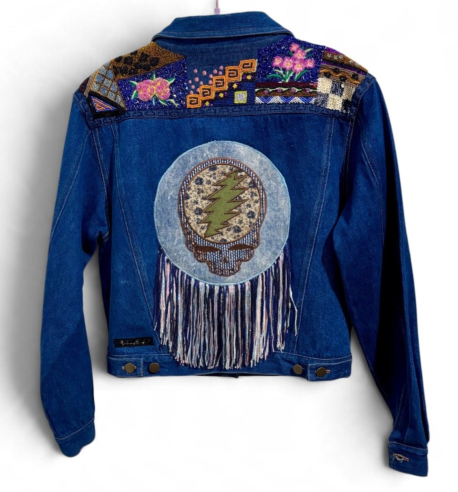 Are You Kind KK 88 Designs Denim Jacket with Beading
