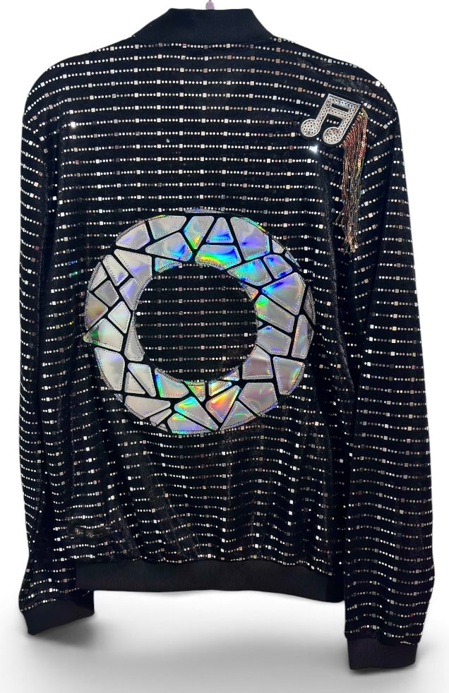 Spectral Colors In The Void Men’s Sheer Bomber