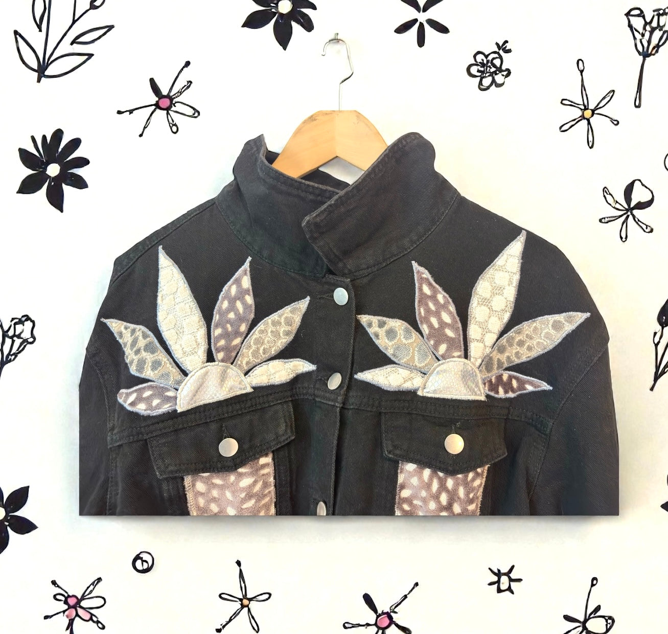 Reinvented Redefined Black Denim Jacket