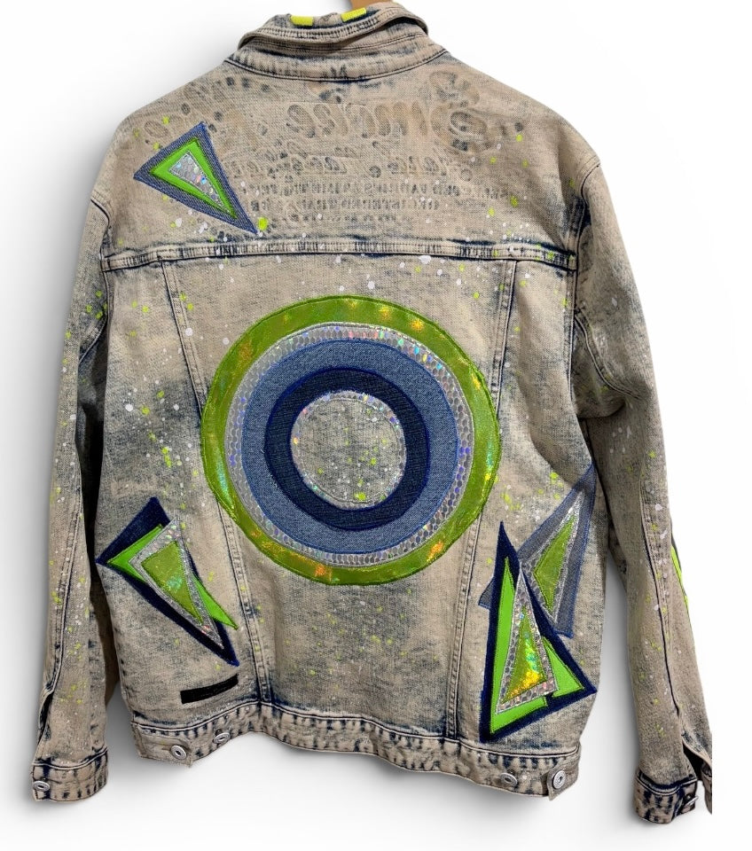 Trapped In Time Smoke Rise DNM CO Acid Wash Men’s Denim Jacket