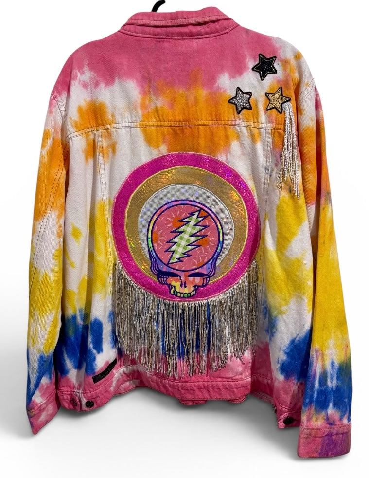 Sunshine Daydream Tye Dye Taxi Denim Jacket