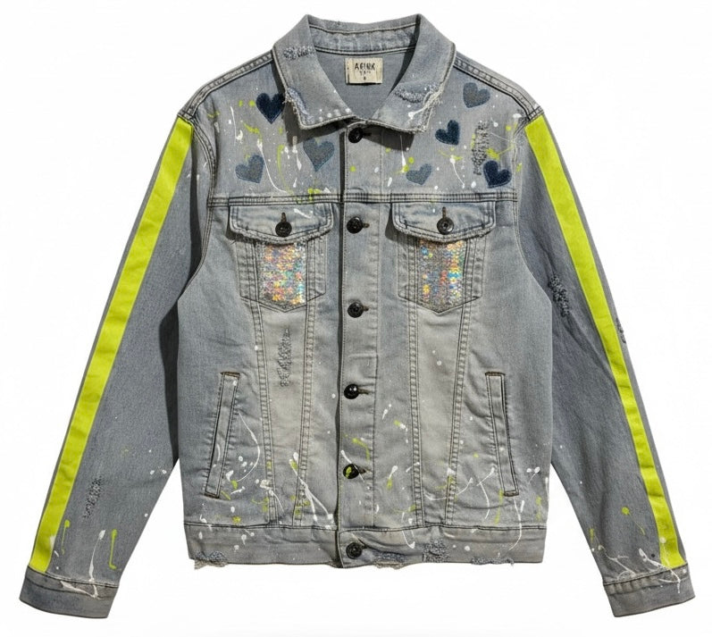 Love Will Carry Us Through Men’s KDNK Denim Jacket with Stretch