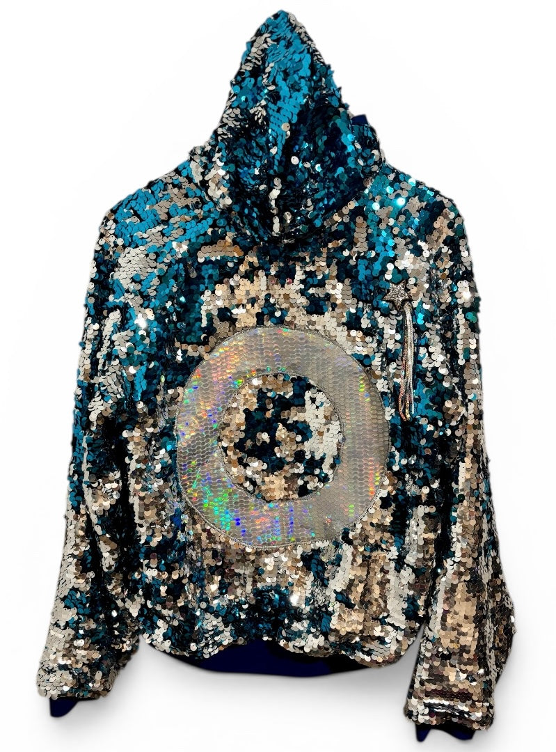 Don’t Deplete My Oxygen Slickitup Sequin Hoodie