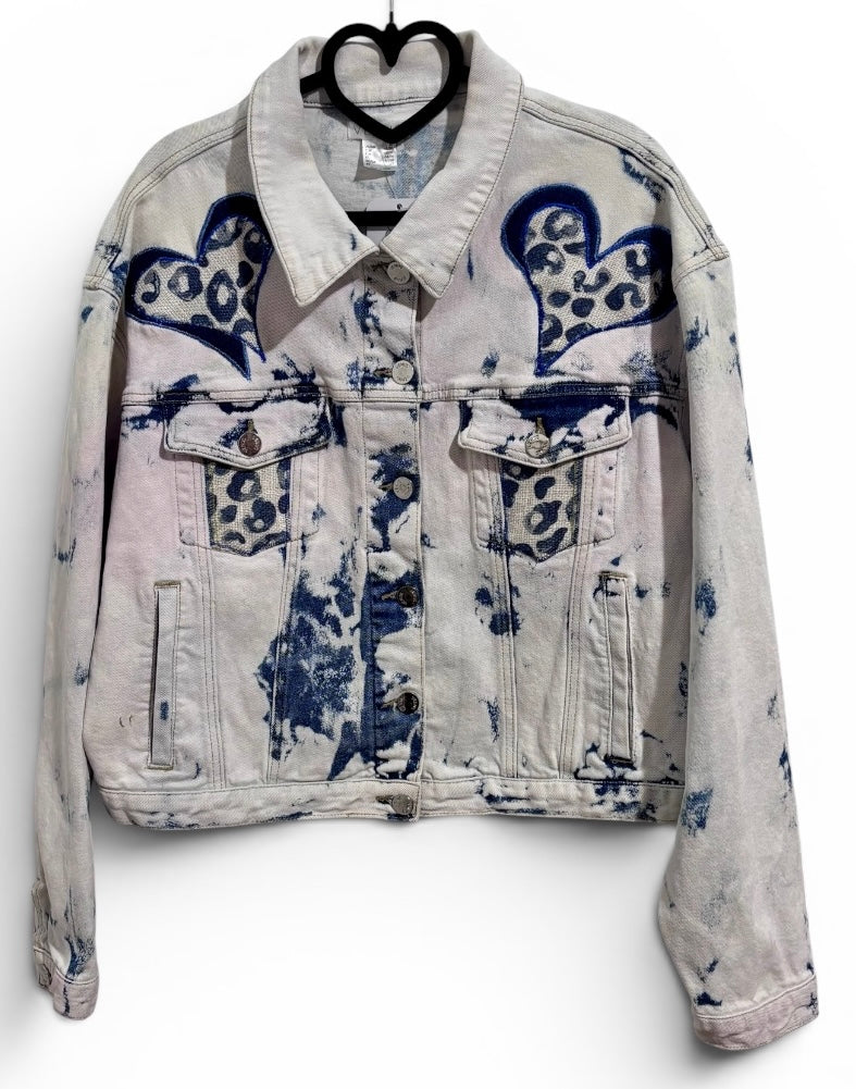 Float With The Flock Venus Bleached Denim Jacket