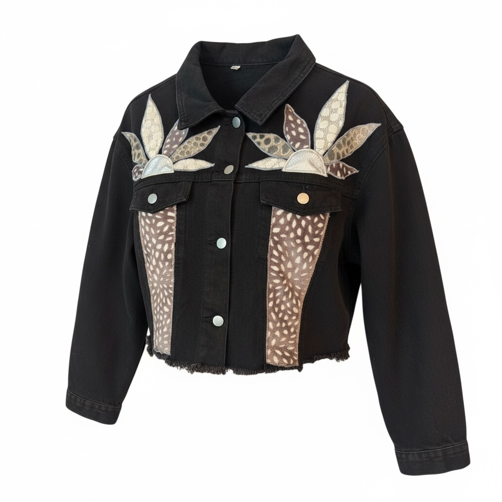 Reinvented Redefined Black Denim Jacket