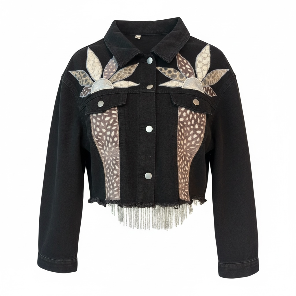 Reinvented Redefined Black Denim Jacket