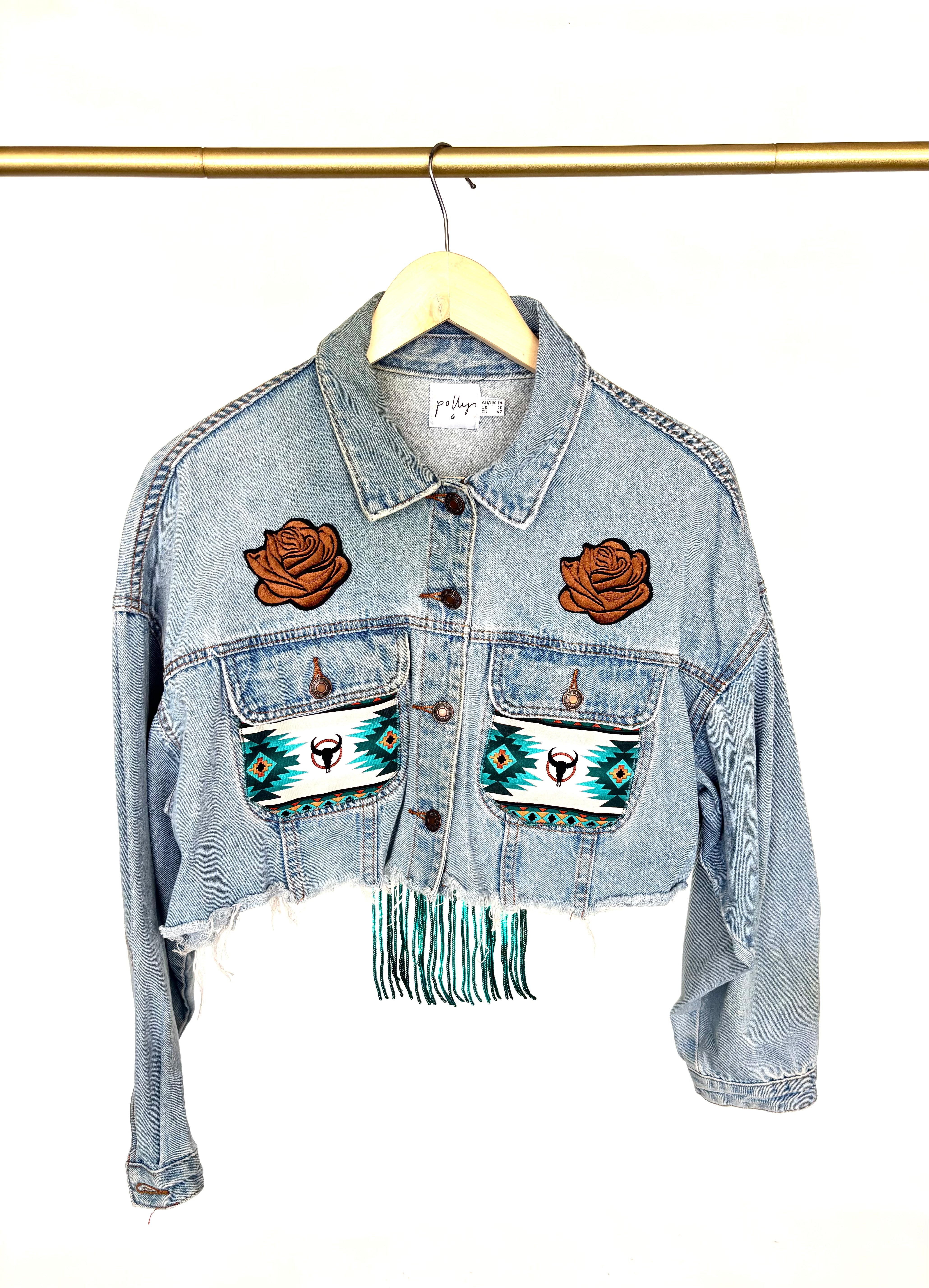 The Hills Have Eyes Polly Brand Cropped Denim Jacket