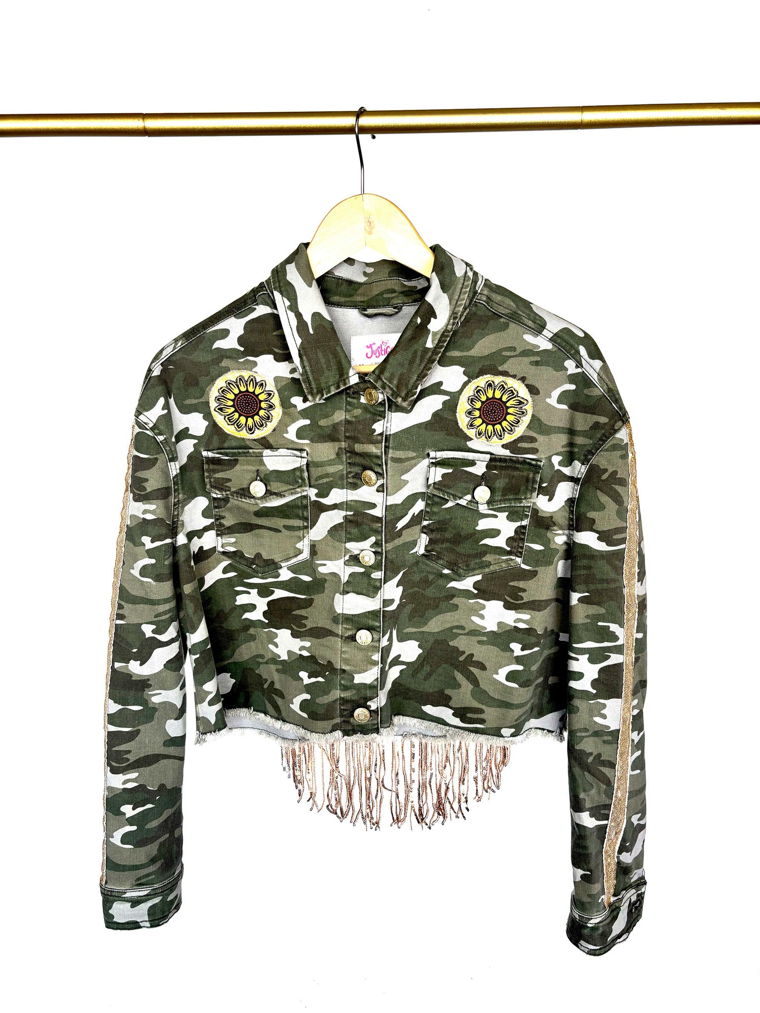 Billy Strings Justice 18 Plus Juniors Camo Cropped Jacket