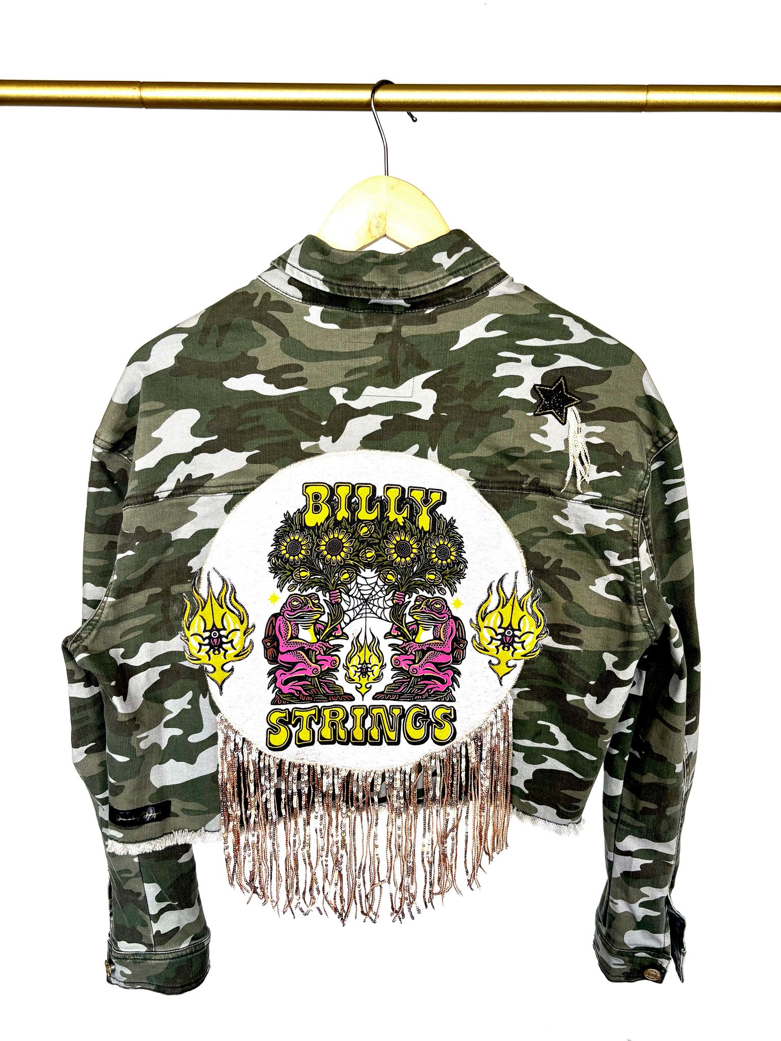 Billy Strings Justice 18 Plus Juniors Camo Cropped Jacket