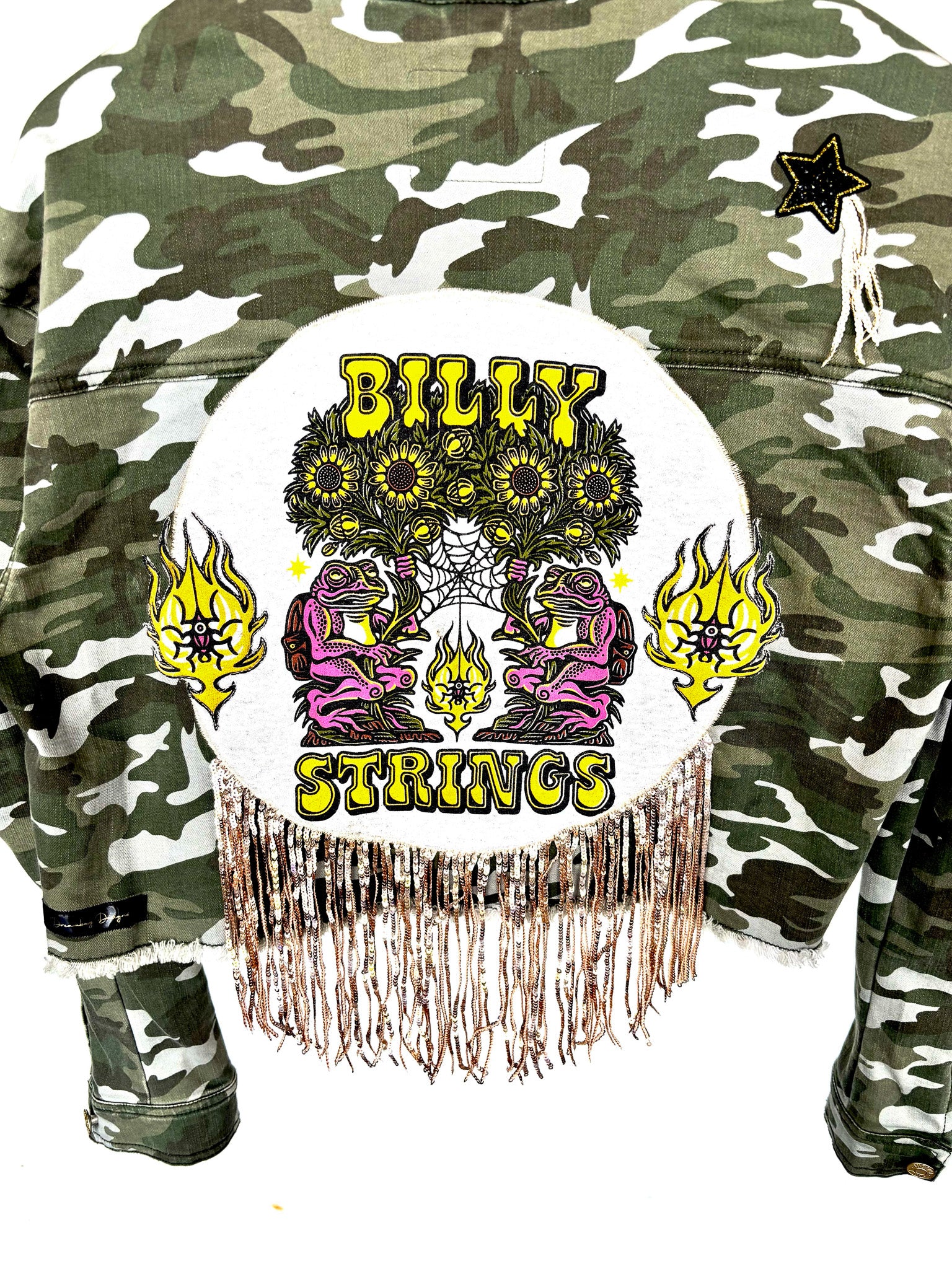 Billy Strings Justice 18 Plus Juniors Camo Cropped Jacket