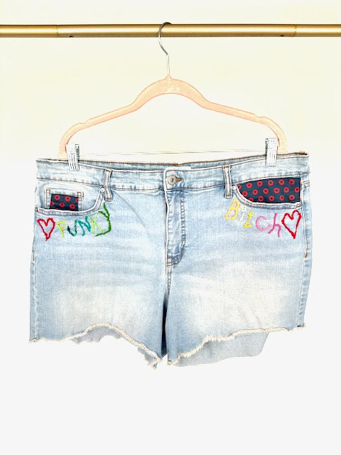 Funky Bitch Phish Inspired Sofia Vergara Denim Shorts