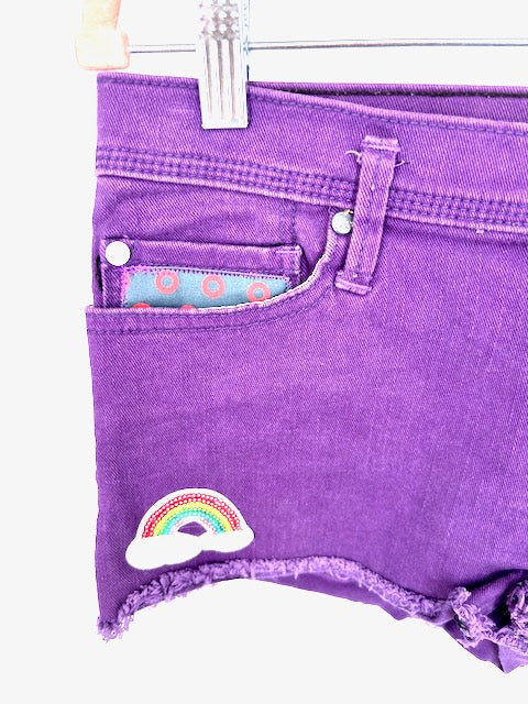 Phish Inspired Roxy Purple Denim Shorty Shorts