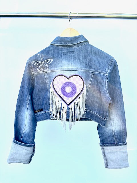 Phish Inspired Watch L.A. Clash Denim Jacket with Butterflies