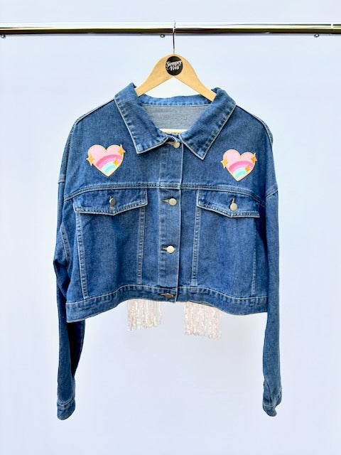 Phish Inspired Rainbow Denim Jacket